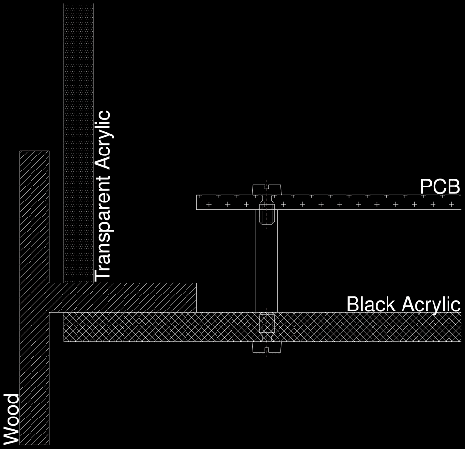 cube frame cross section CAD drawing